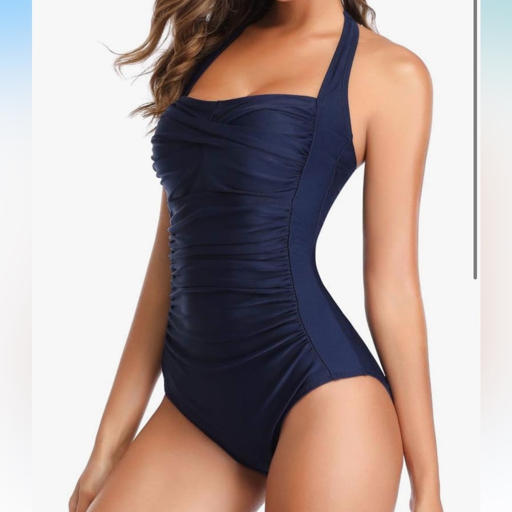 Smismivo Tummy Control Swimwear Halter One Piece NWT Small